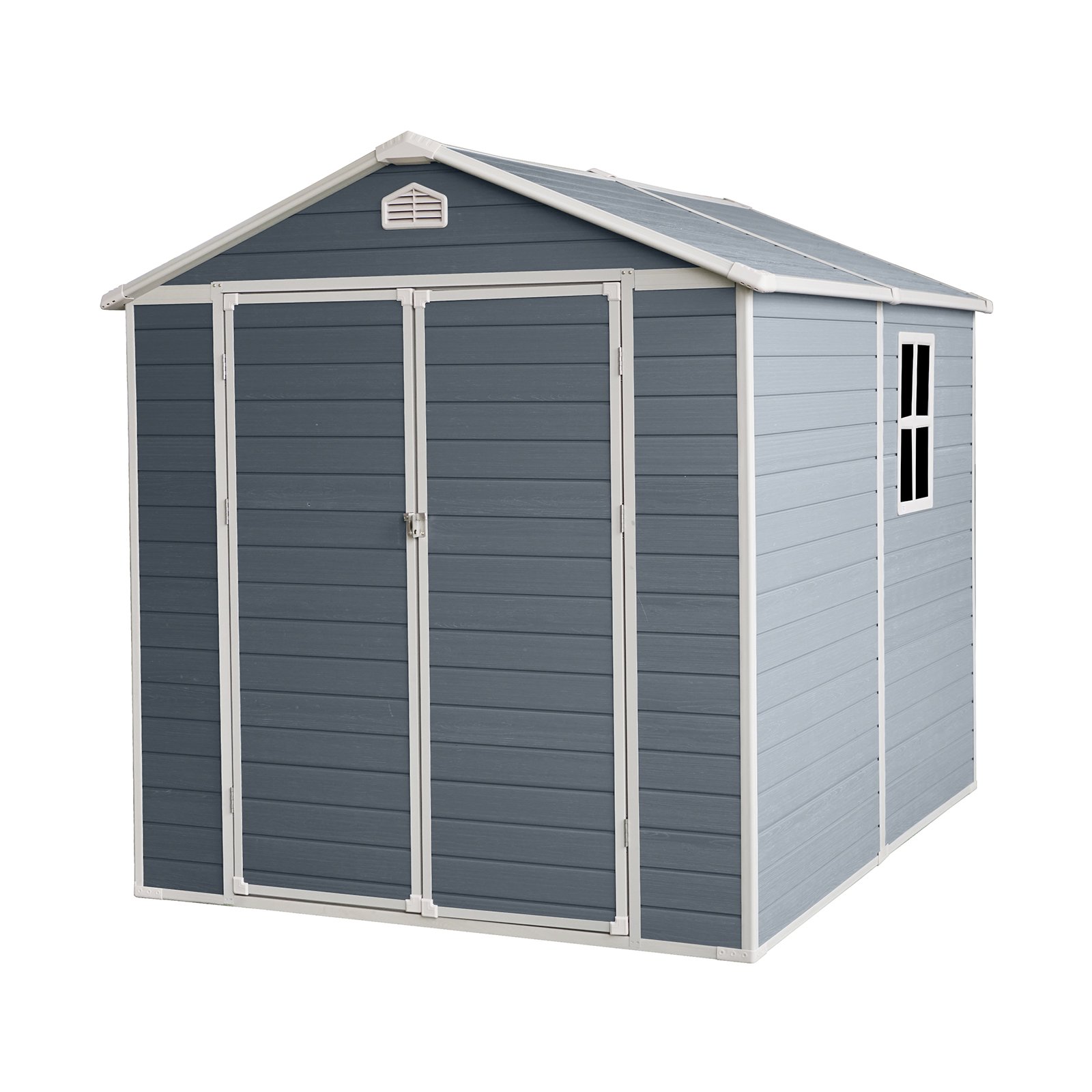 6X8Ft Resin Outdoor Storage Shed Kit-Perfect To Store Patio Furniture - Gray - Image 5