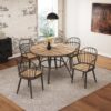 Modern Style Indoor Dining Round Table With Metal Legs - Light Birch - Image 5