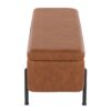 Daniella - Contemporary Storage Bench - Black / Camel - Image 3