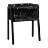 Accent Table, Side Marble Look Versatile Placement - Black - Image 7