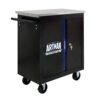 Movable Lockable Double Door Partition With Lock Multi Functional Hardware Storage Tool Car Auto Repair Locker - Black / Blue - Image 10