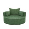 360° Swivel Chair Accent Barrel Chair Swivel Round Sofa Chair With 3 Removable Pillows For Living Room, Office And Hotel - Green - Image 16