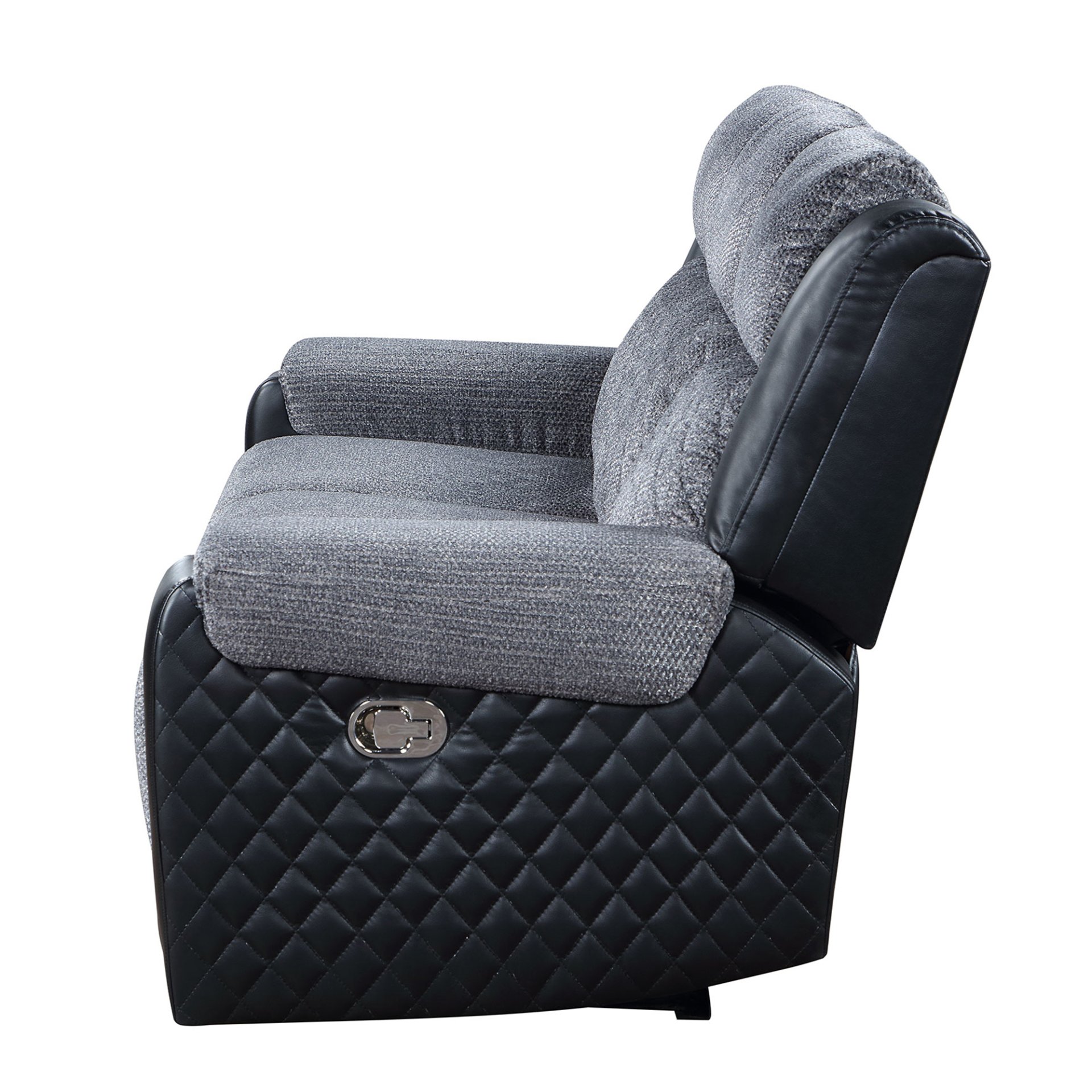 Alicia - Reclining Sofa - Gray / Black - Image 7