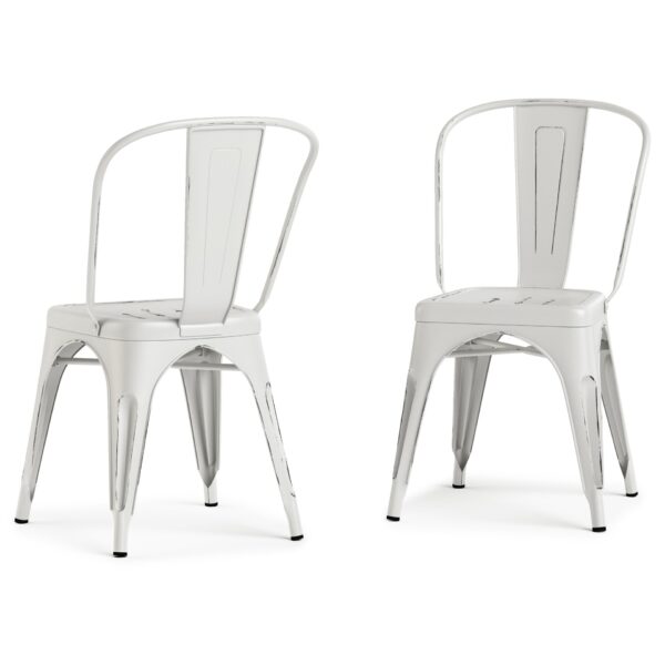 Fletcher - Dining Side Chair (Set of 2) - Distressed White