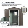 8Ft x 4Ft Outdoor Metal Storage Shed With Window - Gray - Image 8
