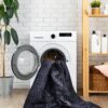 Maval - 2'6'' X 10' Washable Runner Rug - Black / Gray - Image 3