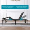 Adjustable Metal Bed Base With Head And Foot Incline, Anti Snore Feature, Wireless Control, Twin Long - Antique Black - Image 5