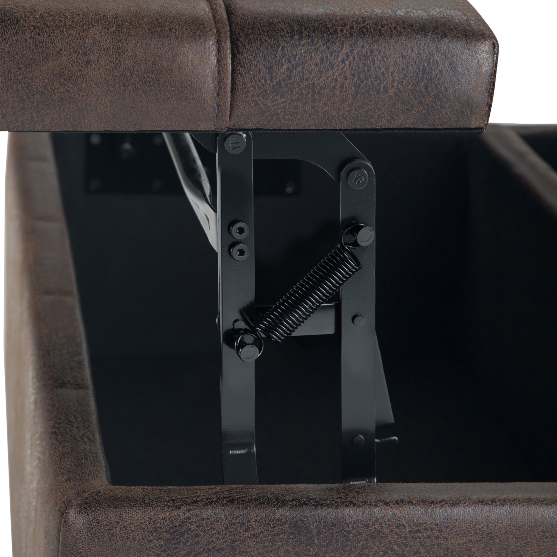 Harrison - Coffee Table Storage Ottoman - Distressed Brown - Image 5