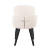 Dahlia - Contemporary Dining Chair (Set of 2) - Black / Cream - Image 5
