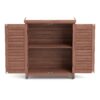 Potting - Bench With Storage Cabinet And Metal Table Top For Outdoor Patio, Garden Furniture Workstation Coffee - Brown - Image 23
