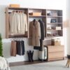 Devi - Wall Mounted Closet System, Modular Units - Oak - Image 2