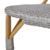 Outdoor Rattan And Aluminum Armless French Bistro Chairs (Set of 2) - Dark Gray - Image 13