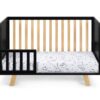 Livia - 3 In 1 Convertible Island Crib - Black, Natural - Image 5