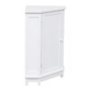 Bathroom Cabinet Triangle Corner Storage Cabinet With Adjustable Shelf Modern Style - White - Image 22