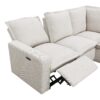 Power Recliner Chair Home Theater Seating Soft Chair With USB Port For Living Room, Bedroom, Theater Room - Beige - Image 14