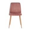 Modern Velvet Dining Chair (Set of 4) With Backrest And Metal Legs For Kitchen And Living Room - Pink - Image 11