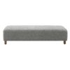 Contemporary Ottoman With Foam Cushion And Durable Upholstery - Gray - Image 7
