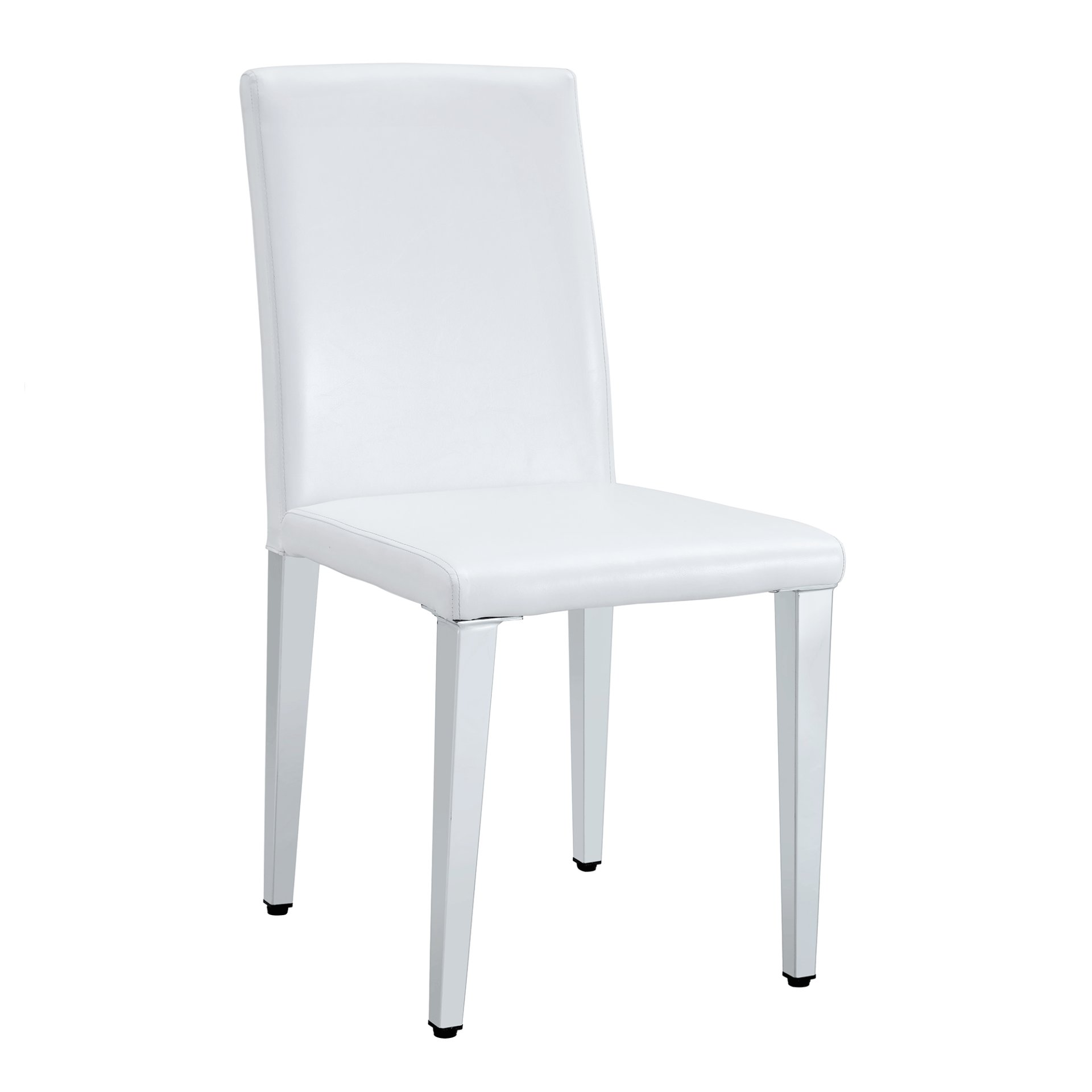 (Set of 4) Backrest Chairs With Silver Metal Legs The Perfect Combination, Suitable For Minimalist And Modern Home Styles - White / Silver - Image 19