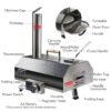 Portable Hard Wood Pellet Pizza Oven, Outdoor Cooking Pizza Maker, Countertop Pizza Oven - Black - Image 3