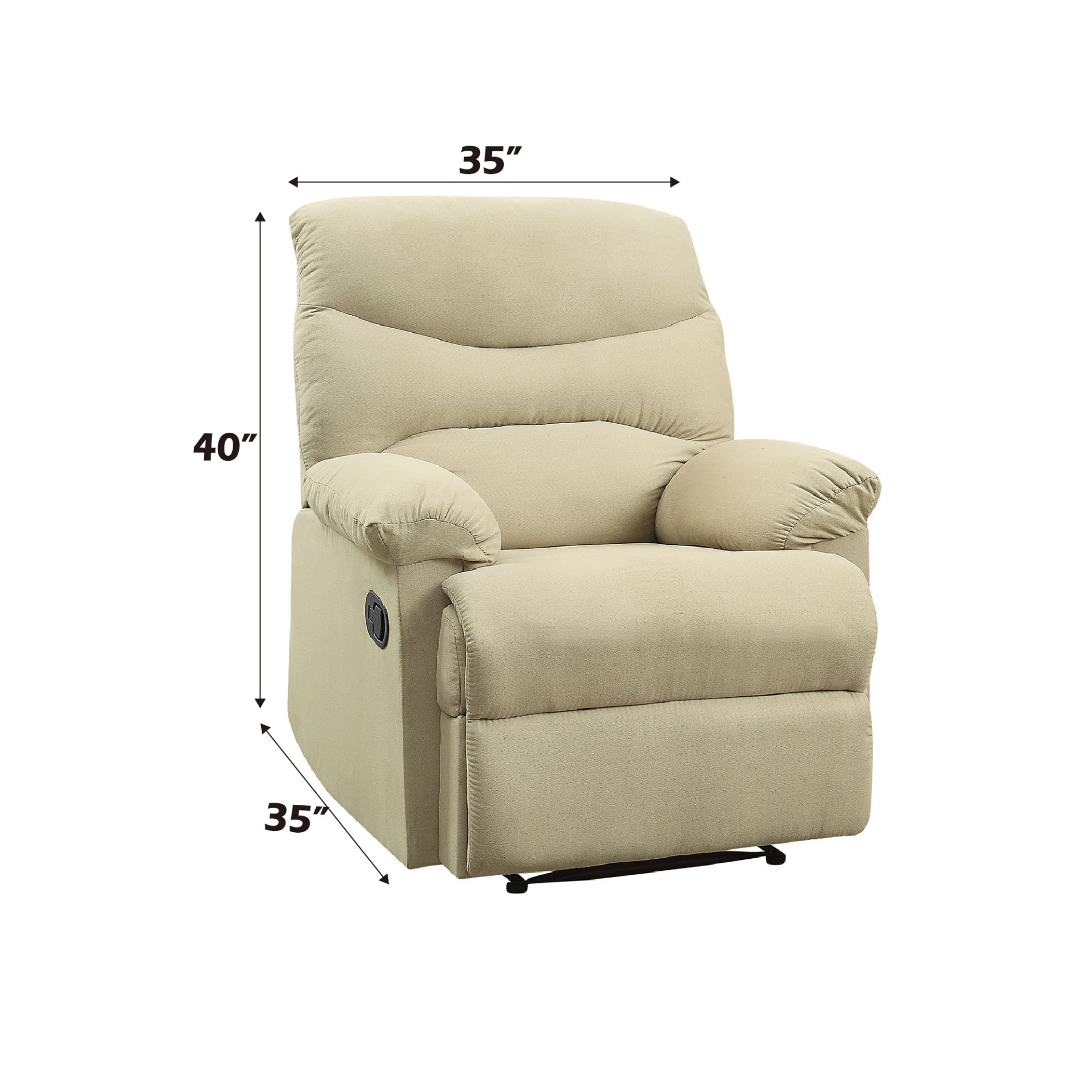 Arcadia - Micro Motion Recliner - Beige - Image 3
