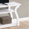 TV Stand, Console, Media Entertainment Center, Storage Shelves, Contemporary & Modern - White - Image 3