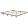 King Size Floating Bed With LED Lights Underneath, Modern King Size Low Profile Platform Bed With LED Lights - Gray - Image 10