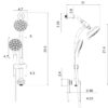 Multi Function Dual Shower Head System With 4.7" Rain Showerhead And Adjustable Slide Bar In - Brushed Nickel - Image 2