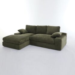 Modern Minimalist Modular Sectional Sofa Set, Upholstered Sleeper Sofa - Army Green