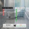 Interlocking Deck Tiles Plastic Waterproof Outdoor All Weather Anti-Slip Bathroom Shower Balcony Porch Strong Weight Capacity Upto 6613 Lbs, Rosette Pattern Pack Of 12 - Gray - Image 8