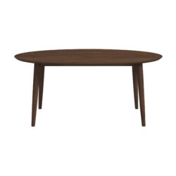 Ada - Mid-Century Modern Style Oval Dining Table - Brown
