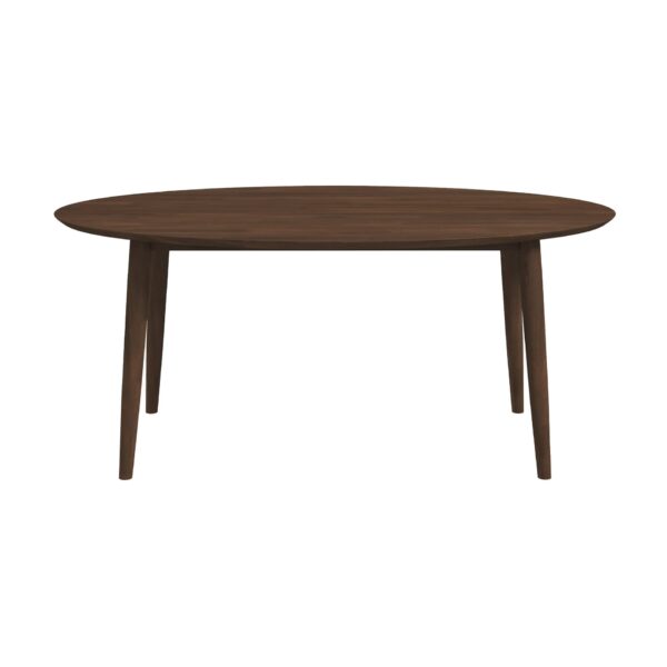 Ada - Mid-Century Modern Style Oval Dining Table - Brown