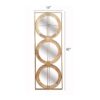 3 Mirror Piece Wall Mirror InRectangular Frame, Home Wall Decor For Bedroom Living Room - Brown - Image 9
