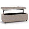 Hamilton - Lift Top Rectangular Storage Ottoman - Natural - Image 2