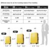 3 Piece Luggage Set Hardside Spinner Suitcase With Tsa Lock 20" 24" 28" Available - Yellow - Image 7