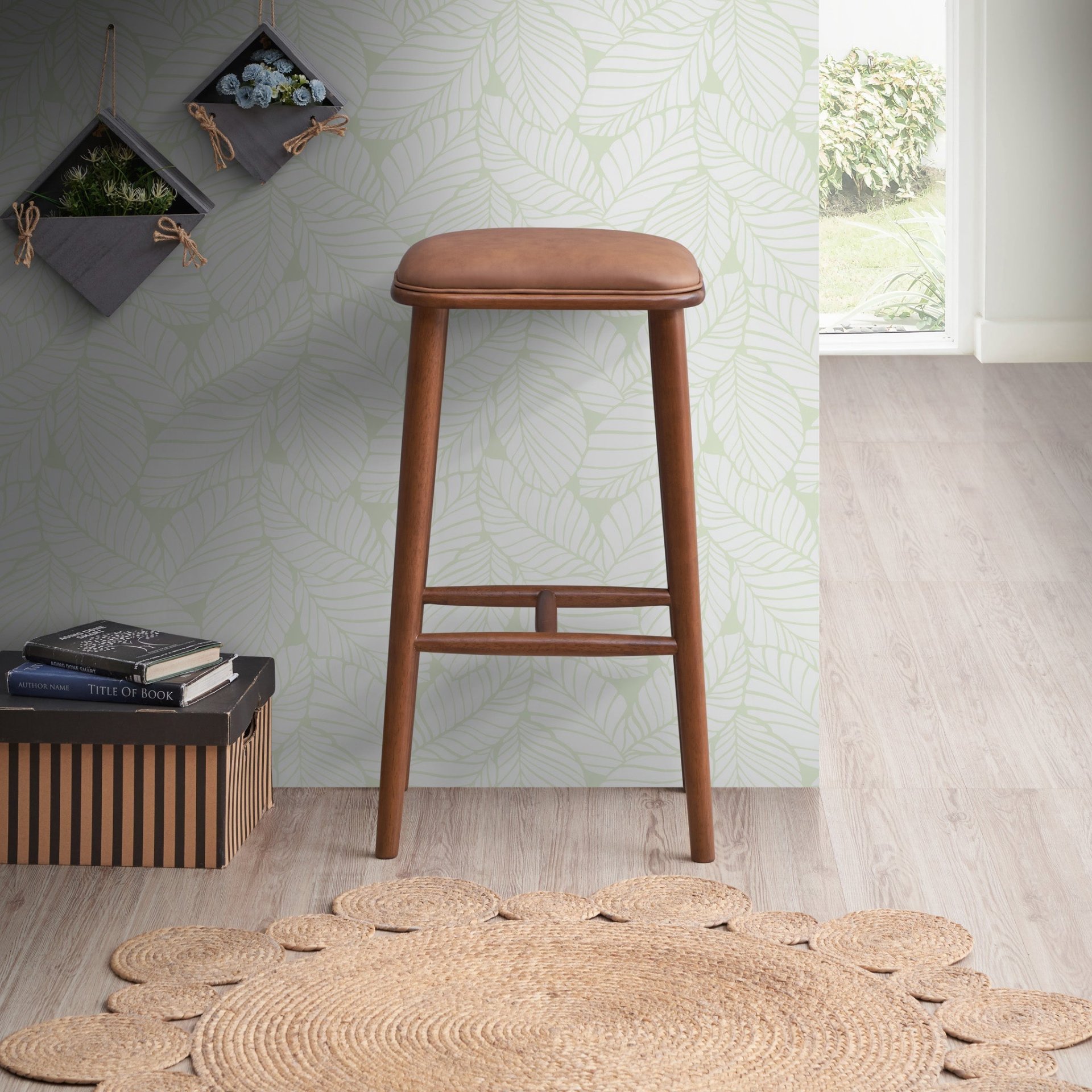 Jason - Bar Stool - Brown / Light Tan - Image 6