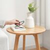 Round Small End Table, Side Table For Bedroom & Balcony - Natural - Image 8
