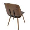 Lombardi - Mid-Century Modern Dining / Chair (Set of 2) - Walnut / Black - Image 5