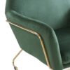 Keira - Velvet Accent Chair With Metal Base - Green - Image 4
