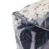 Hazel - Large Square Pouf With Flower Print - Gray - Image 6