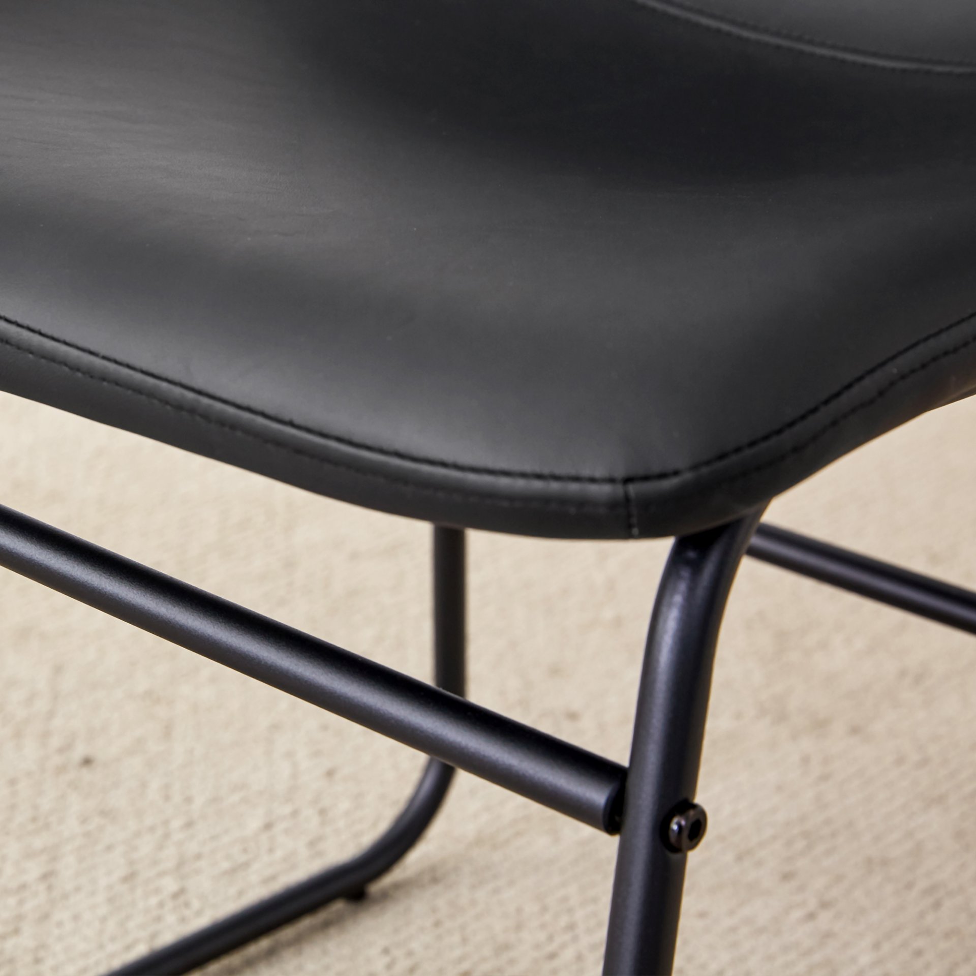 (Set of 4) Classic Chairs, A Stylish Seat Suitable For Modern Minimalist And Industrial Style Environments - Black - Image 12