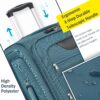 Softside Luggage Expandable 3 Piece Set Suitcase Upright Spinner Softshell Lightweight Luggage Travel Set - Green - Image 8