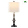 Montgomery - Contemporary Table Lamp Built In USB Port (Set of 2) - Gun / White - Image 2