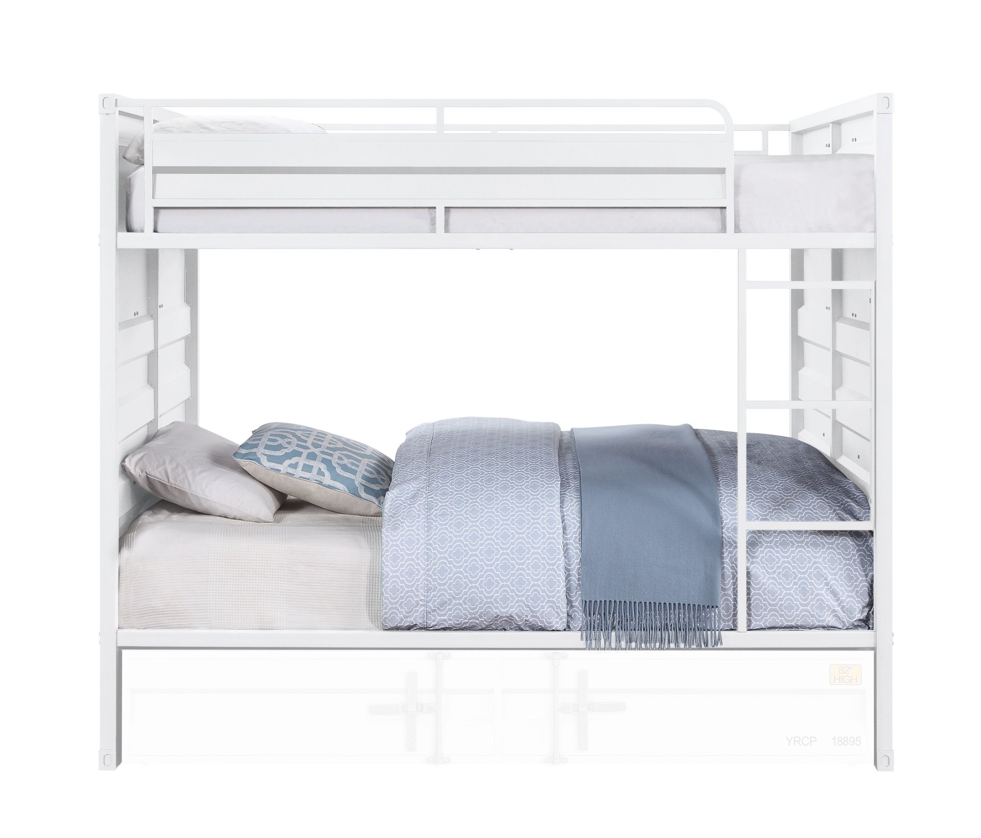 Cargo - Full Bunk Bed With Trundle - White - Image 3