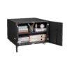 26" Office Furniture Copier Cabinet 2 Door Steel Copier Stand Mobile Pedestal File Printer Stand - Black - Image 9
