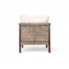 Outdoor Lounge Chair With Woven Backrest, Comfortable Cushions - Walnut - Image 6