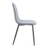 (Set of 4) Fabric Back And Metal Combined Spoon Chairs Perfectly Matching Minimalist And Scandinavian Style Homes - Gray / Black - Image 18