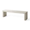 Farmhouse Style Wooden Dining Bench With Rustic Aesthetic - Gray - Image 6