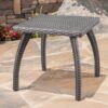 Luminant - Outdoor Side Table With Iron Frame - Gray - Image 10