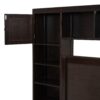 Full Size Bed With All In One Cabinet, Shelf And Sockets, Twin Size Trundle - Espresso - Image 9