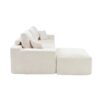 Shaped Sectional Sofa, Full Compression 3 Seater Cloud Couch With Chaise Sofa For Living Room, Ultra Soft Deep Seat Modular Sofa - Beige - Image 9